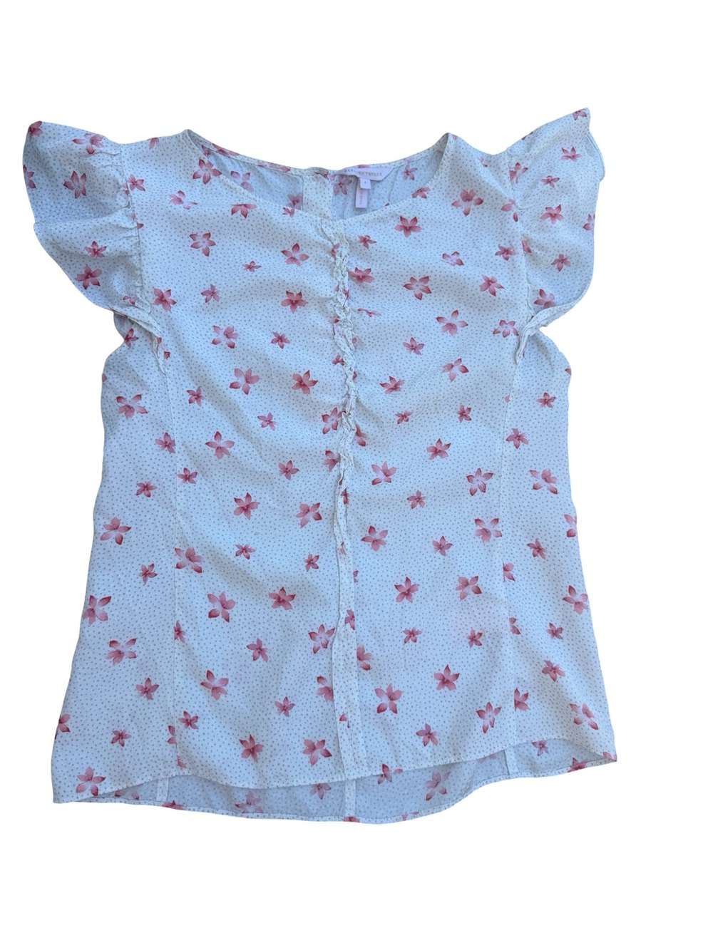 Rebecca Taylor Maui Fleur Dot Silk Top